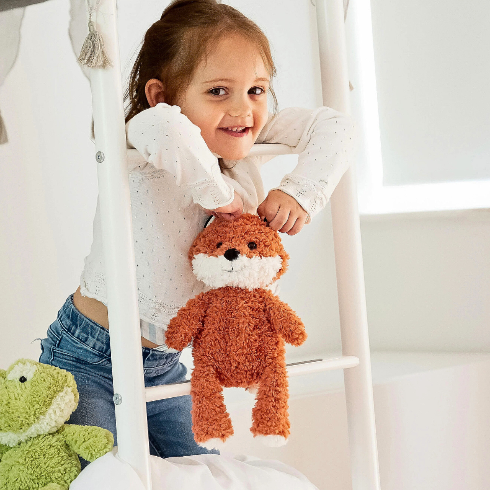 Teddykompaniet Retro Pals Rev i Rustrødt (30cm) – Sjarmerende Kosevenn – Fra 0 Måneder