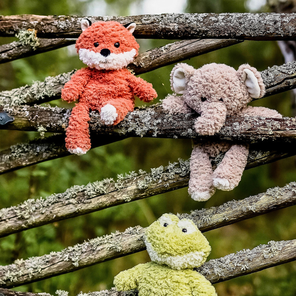 Teddykompaniet Retro Pals Rev i Rustrødt (30cm) – Sjarmerende Kosevenn – Fra 0 Måneder
