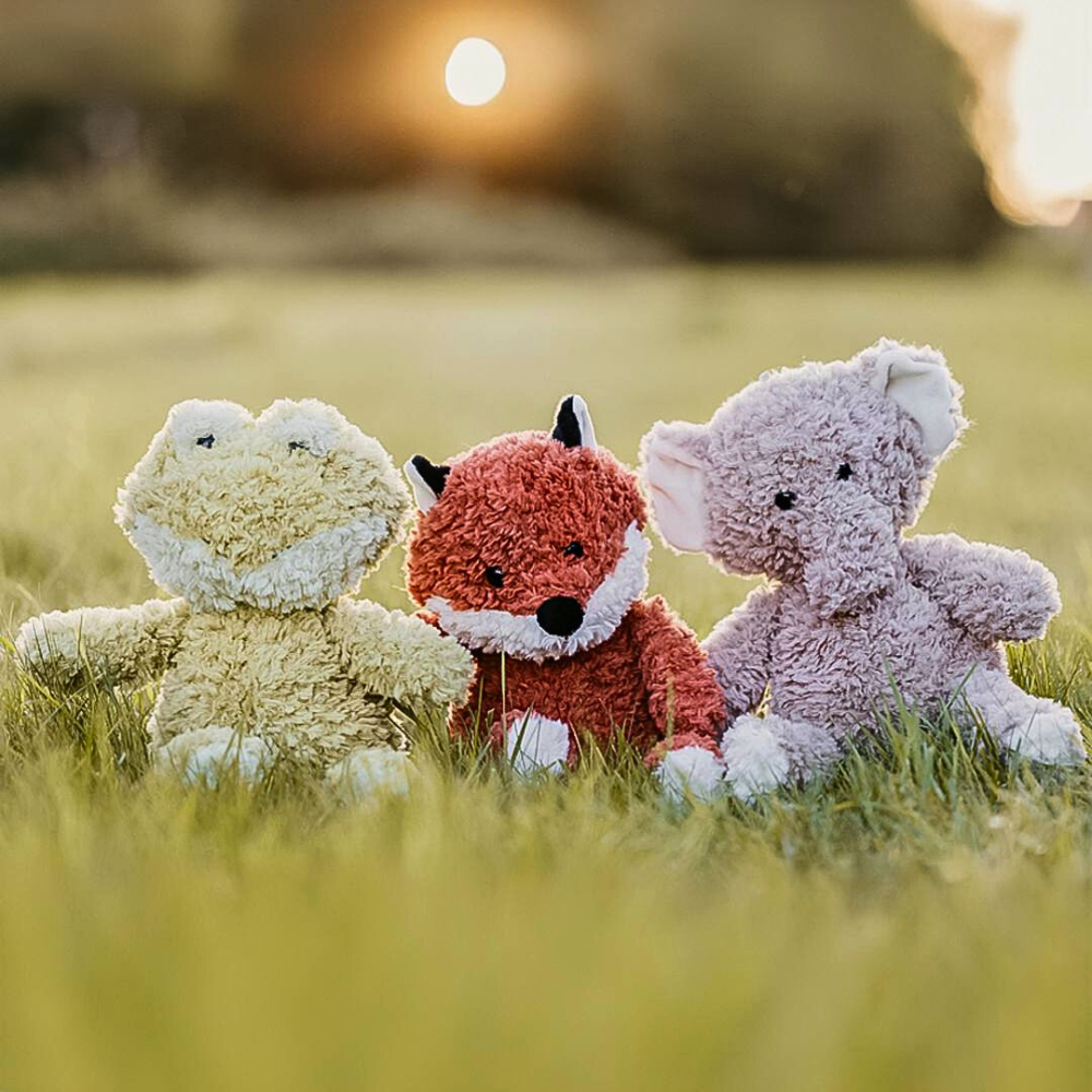 Teddykompaniet Retro Pals Rev i Rustrødt (30cm) – Sjarmerende Kosevenn – Fra 0 Måneder