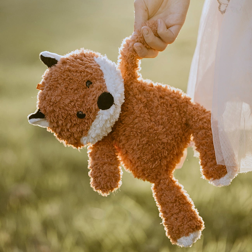 Teddykompaniet Retro Pals Rev i Rustrødt (30cm) – Sjarmerende Kosevenn – Fra 0 Måneder