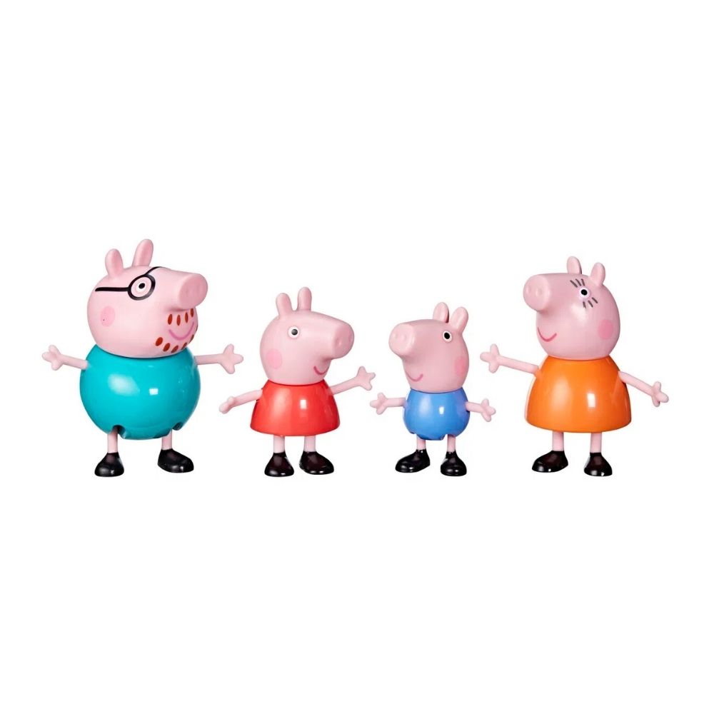 Peppa Gris Familiepakke (4 Figurer) – Morsom Lek for Førskolebarn – Fra 3 År