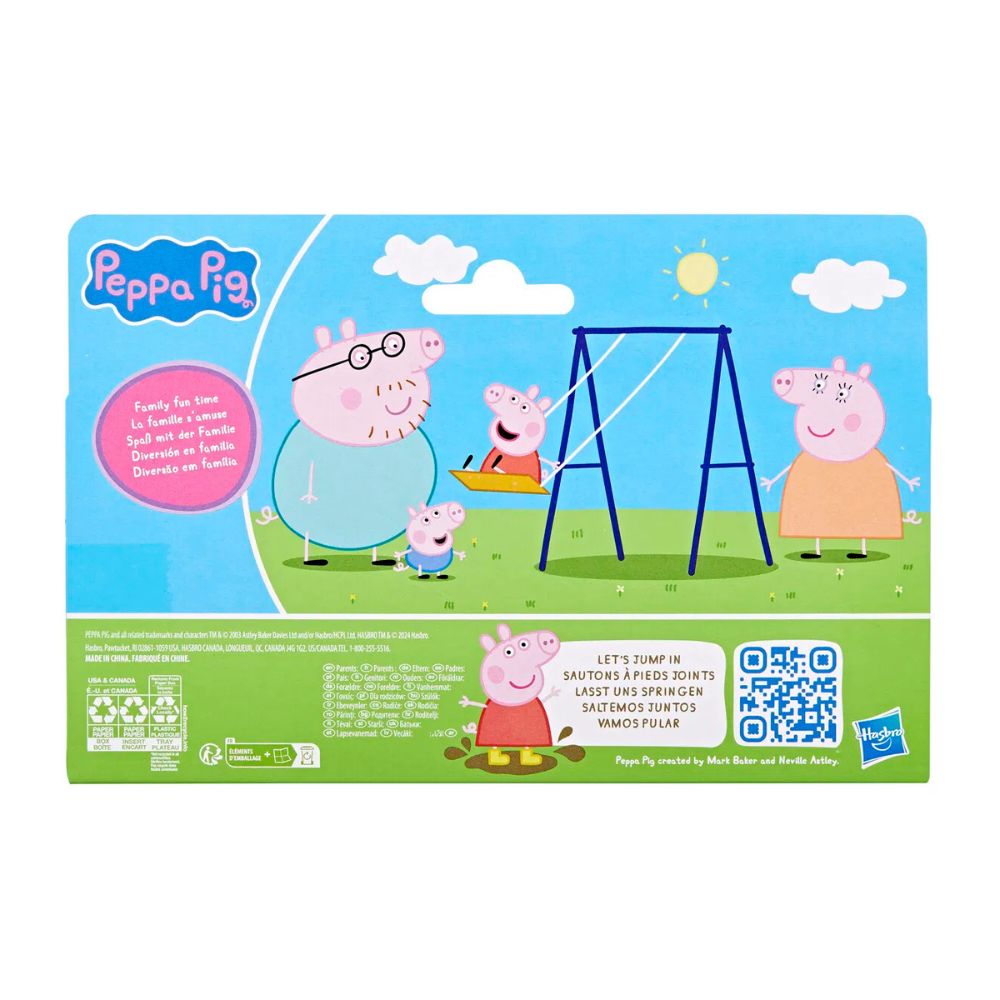 Peppa Gris Familiepakke (4 Figurer) – Morsom Lek for Førskolebarn – Fra 3 År