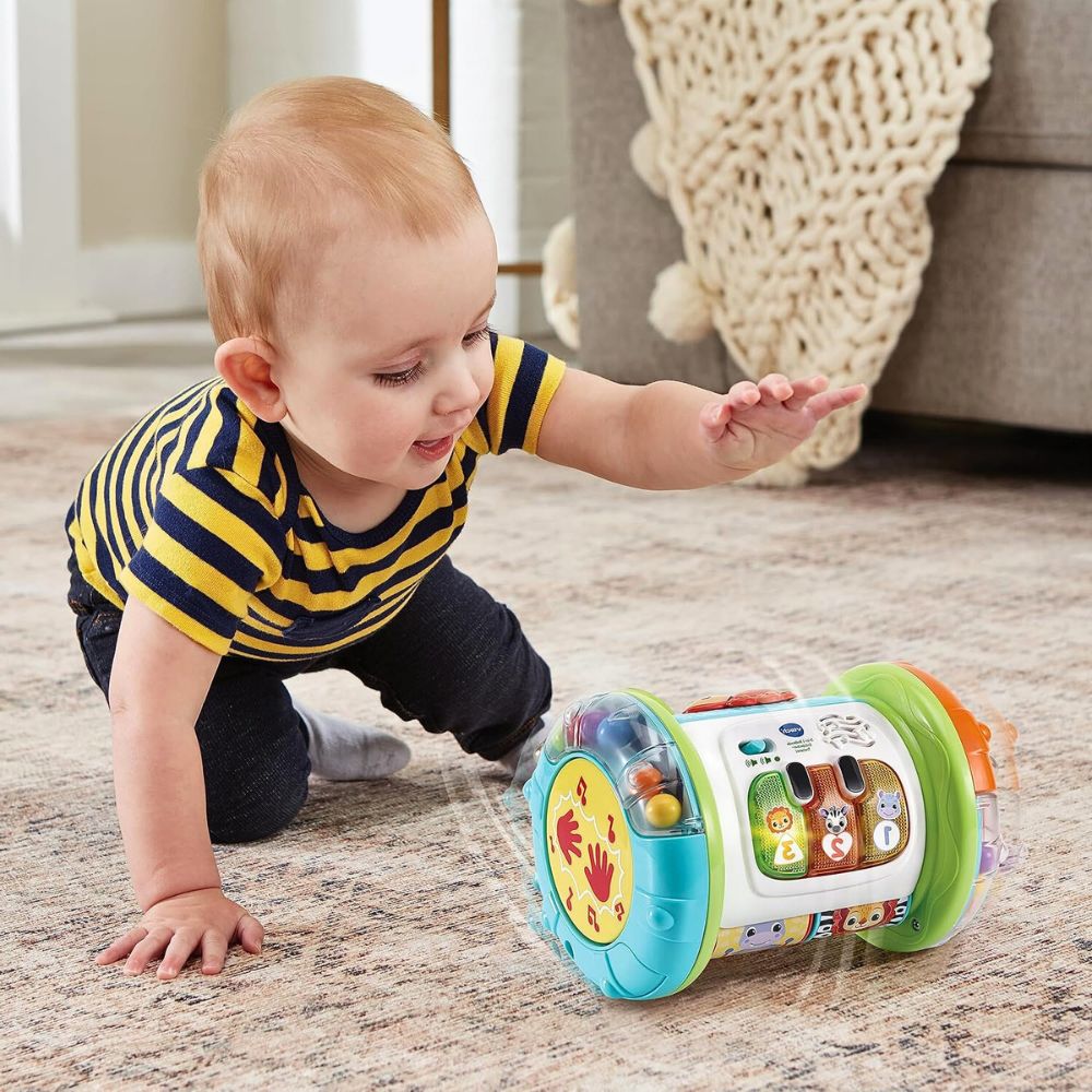 VTech 2-i-1 Rullende Tromme – Interaktiv Leke med 90+ Lyder og Fraser – Fra 6 Måneder