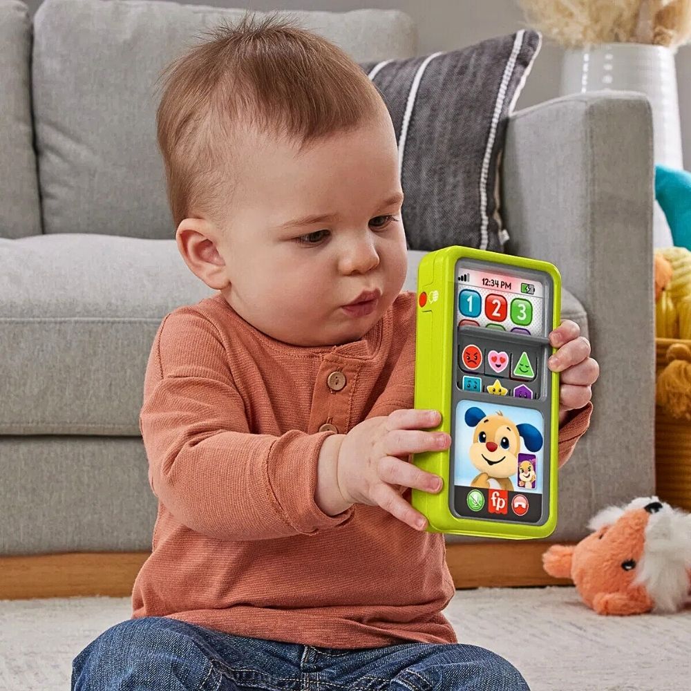 Fisher-Price Laugh & Learn Smarttelefon – Interaktiv Leketelefon for Baby – Fra 6 Måneder