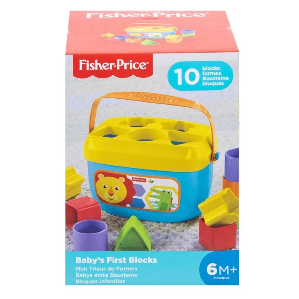 Baby First Blocks Klassisk Putteboks med 10 Fargeklosser