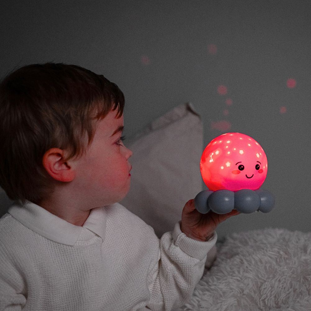 Cloud B Twinkles To Go Octo – Flerfarget Nattlampe – Pastell Blå – Fra 0 Måneder