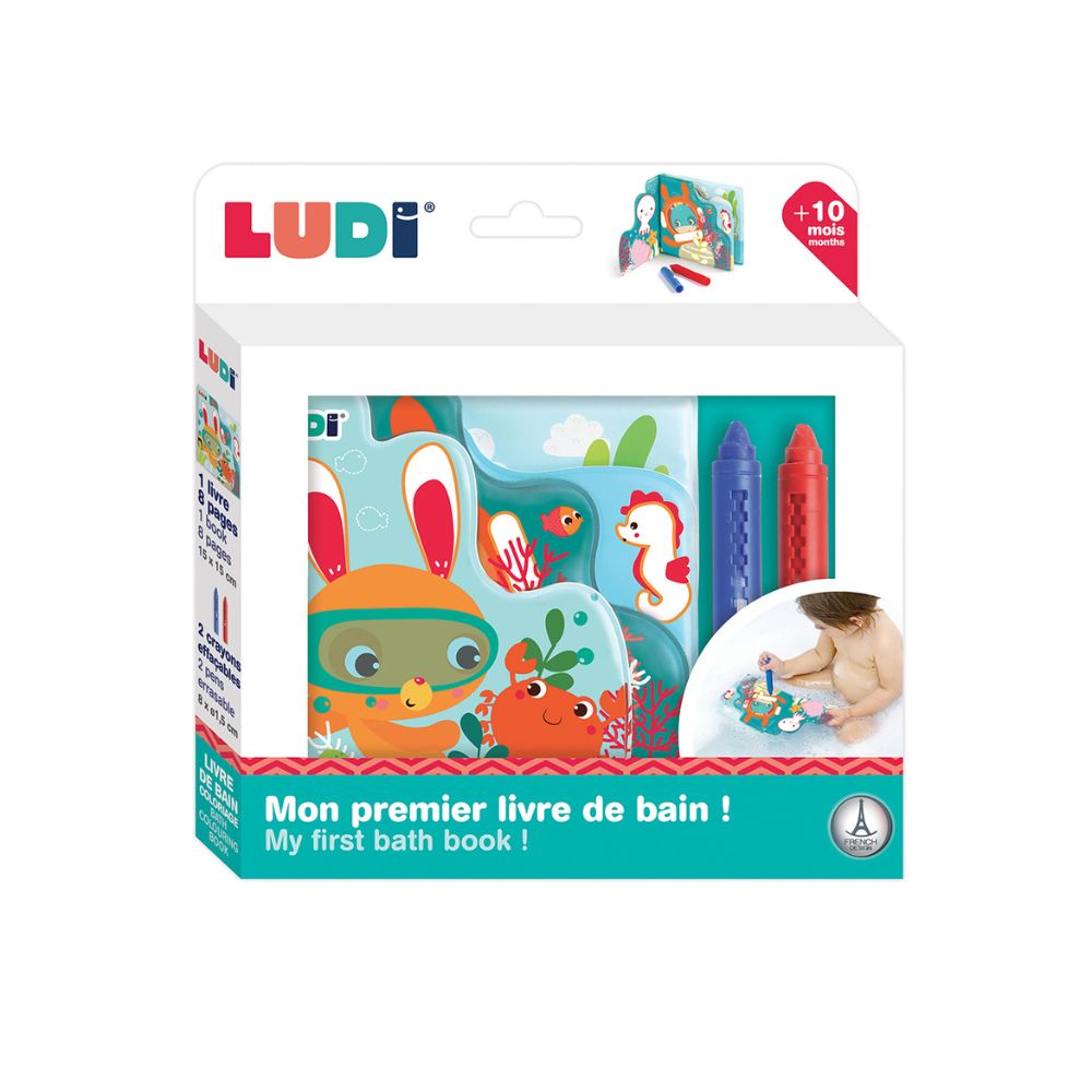 Ludi Fargeleggingsbok for Badekaret – Vannaktivitet for Småbarn – Fra 10 Måneder