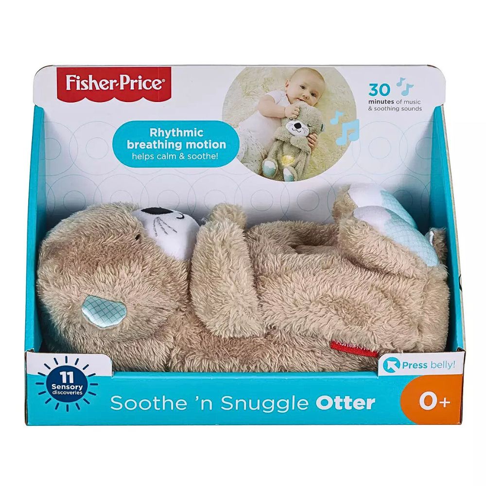 Fisher-Price Soothe 'n Snuggle Otter – Bamse med Musikk og Lys – Søvnhjelp for Babyer – Fra 0 Måneder