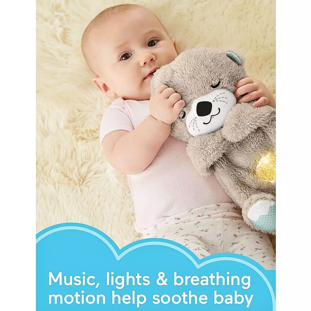Fisher-Price Soothe 'n Snuggle Otter – Bamse med Musikk og Lys – Søvnhjelp for Babyer – Fra 0 Måneder