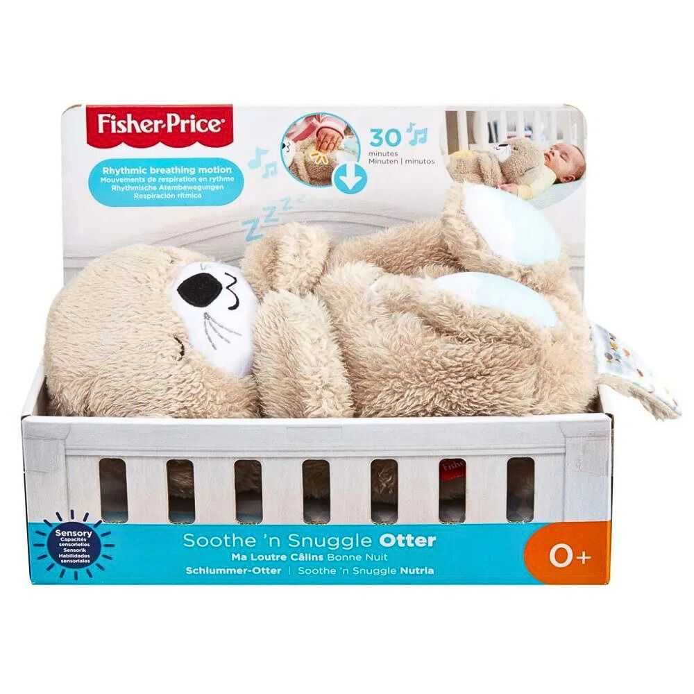 Fisher-Price Soothe 'n Snuggle Otter – Bamse med Musikk og Lys – Søvnhjelp for Babyer – Fra 0 Måneder