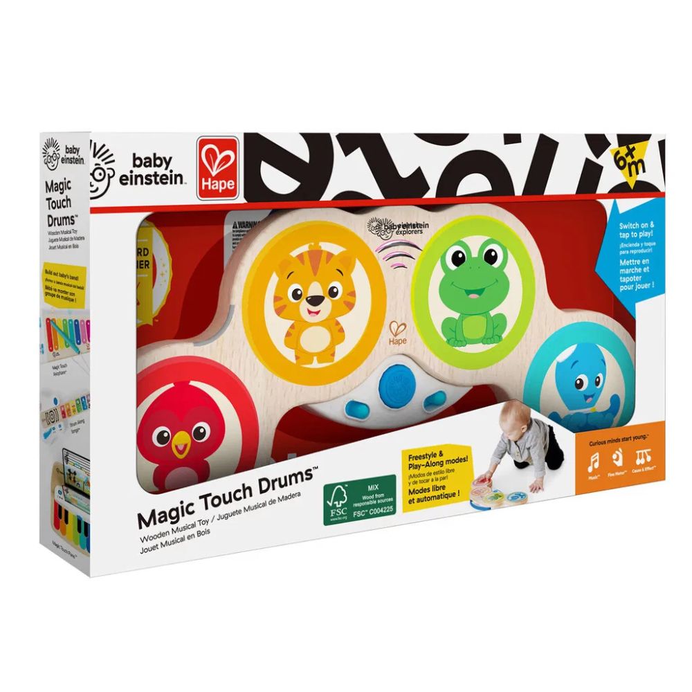 Hape Baby Einstein Magic Touch Trommer – Interaktiv Musikkleke – Fra 6 Måneder