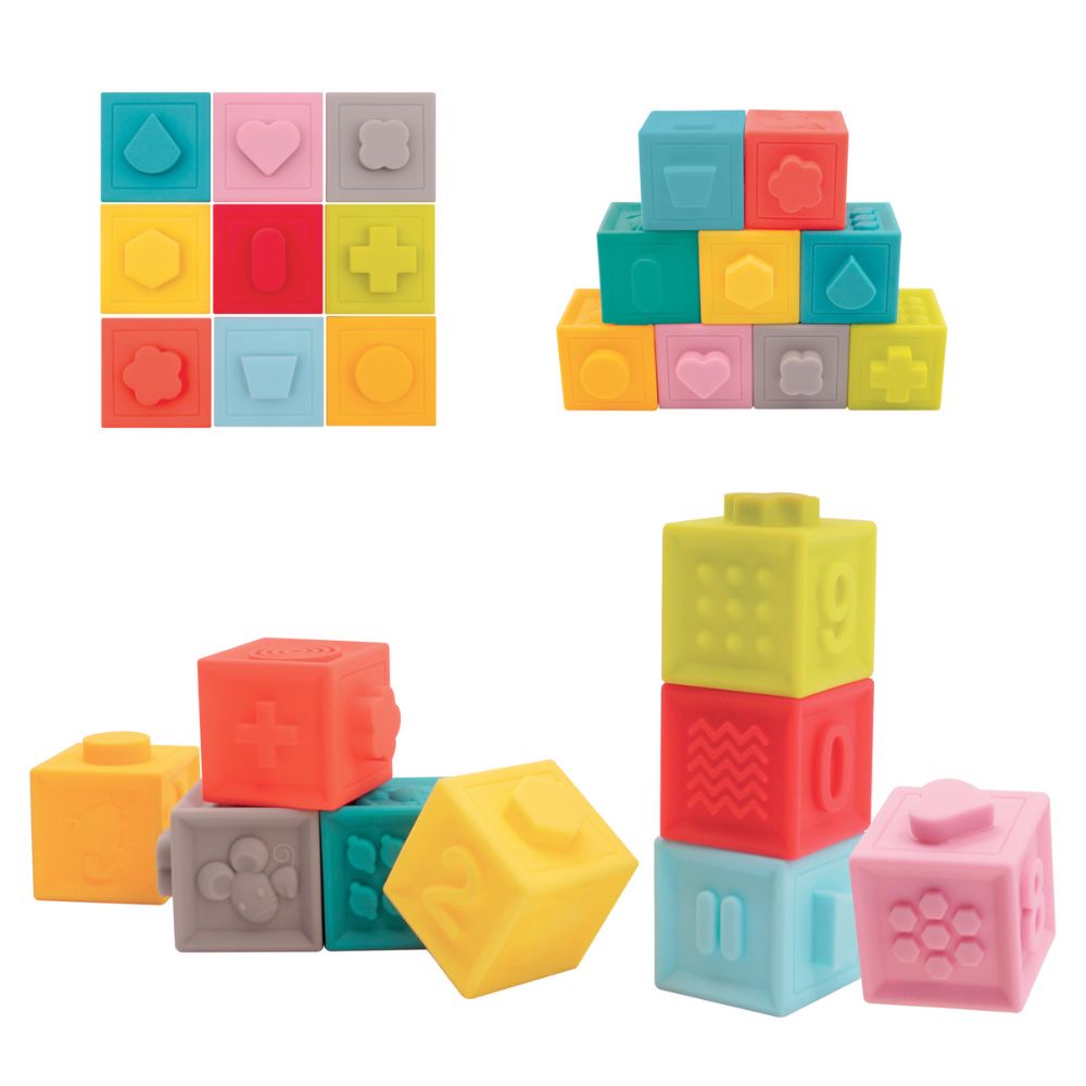 Ludi Klosser med 3D-Bilder – Myke Byggeklosser for Babyer – Fra 10 Måneder