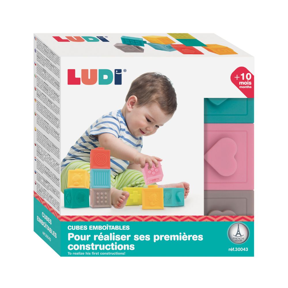 Ludi Klosser med 3D-Bilder – Myke Byggeklosser for Babyer – Fra 10 Måneder