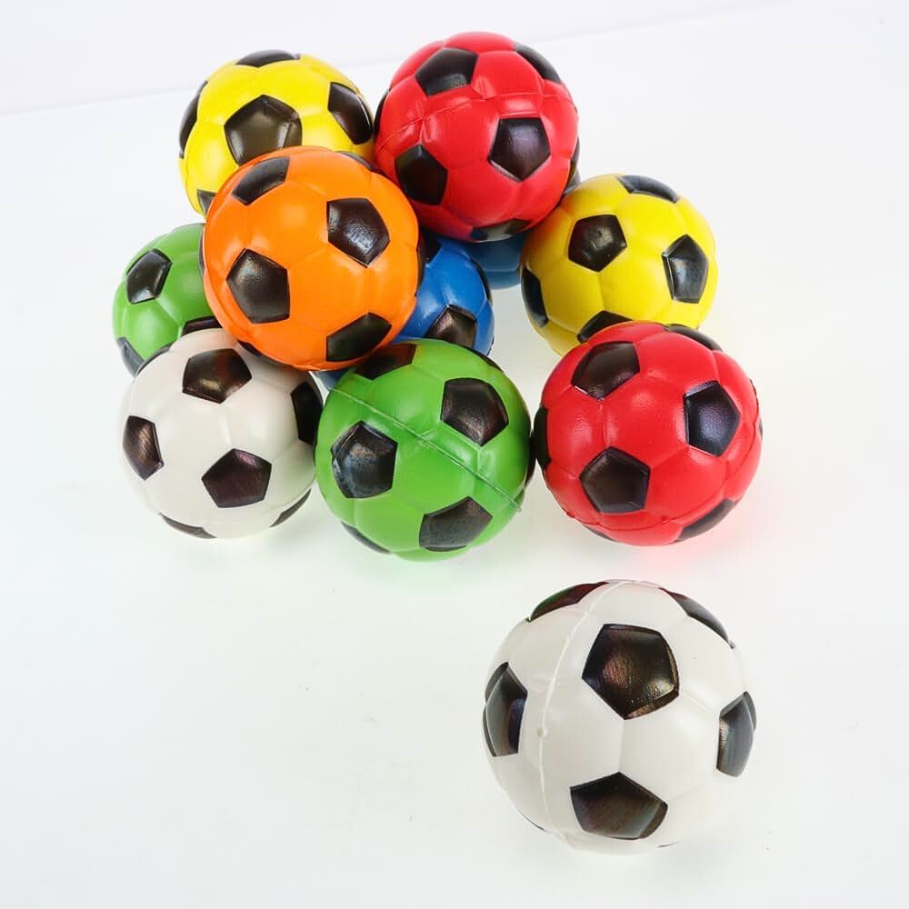 Myk Ball med Fotballmønster (10cm) – Perfekt Lekeball for Barn – Assortert