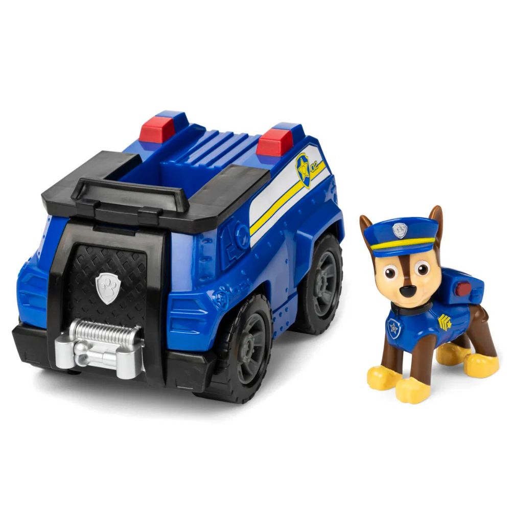 PAW Patrol Chase Politibil – Basic Vehicle Serie – Lekekjøretøy med Figur – Fra 3 År
