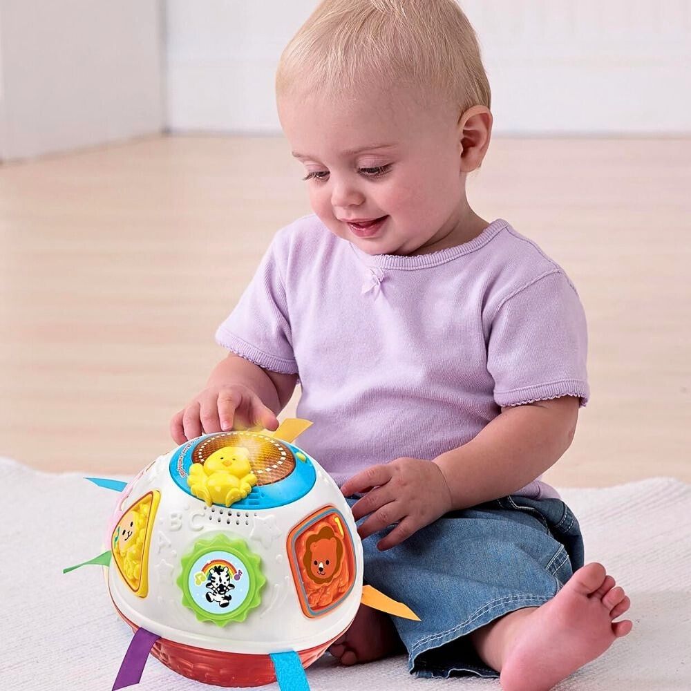 VTech Baby Krabbe- og Læreball – Interaktiv Leke med Lyd og Lys – Fra 6 Måneder