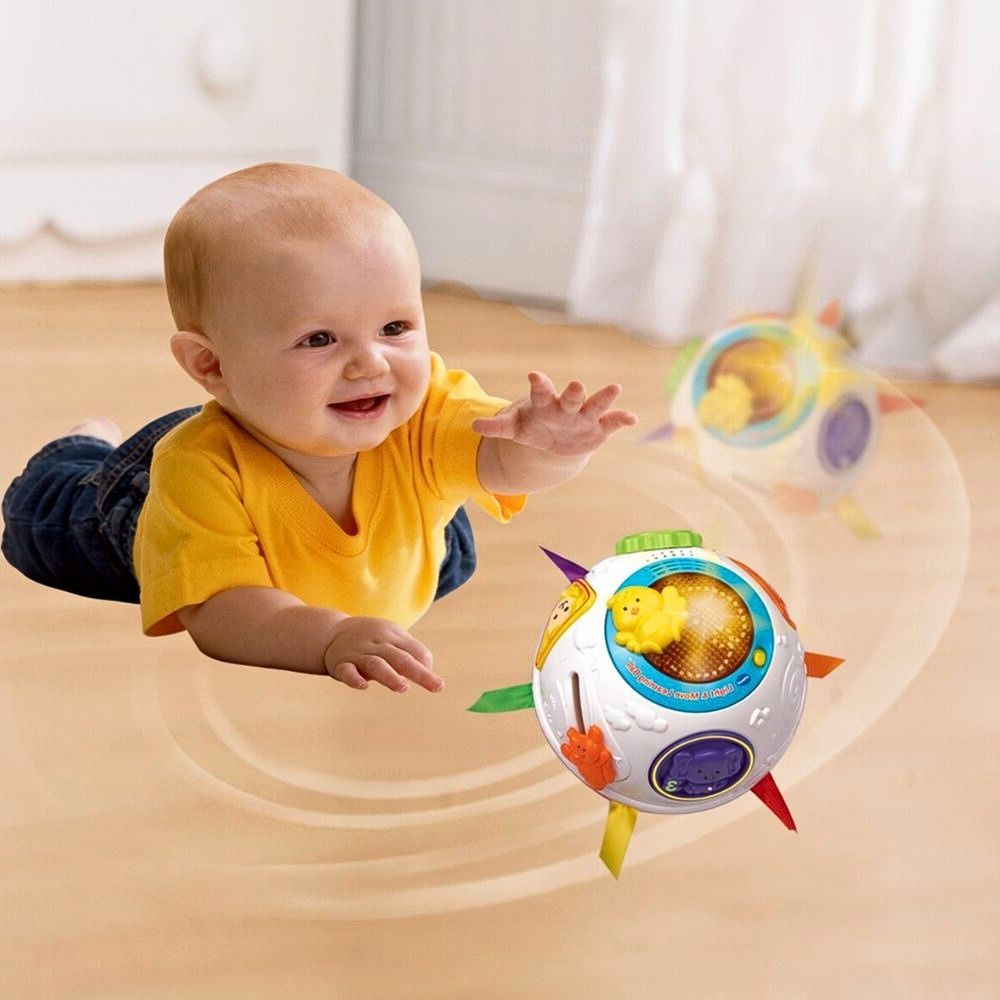 VTech Baby Krabbe- og Læreball – Interaktiv Leke med Lyd og Lys – Fra 6 Måneder