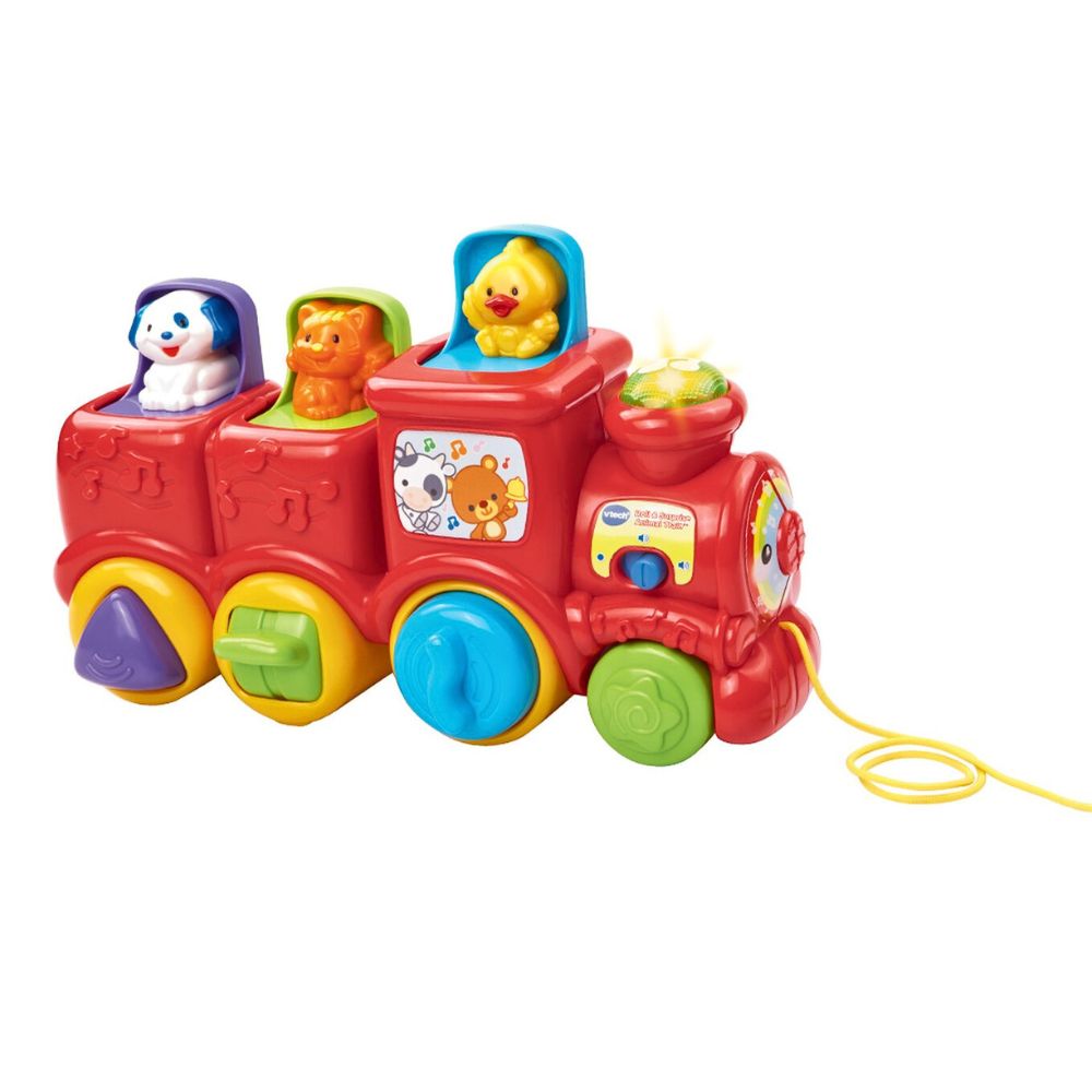 VTech Pop-Up Tog med Dyrevenner – Lærerik Leke med Lyd og Bevegelse – Fra 6 Måneder