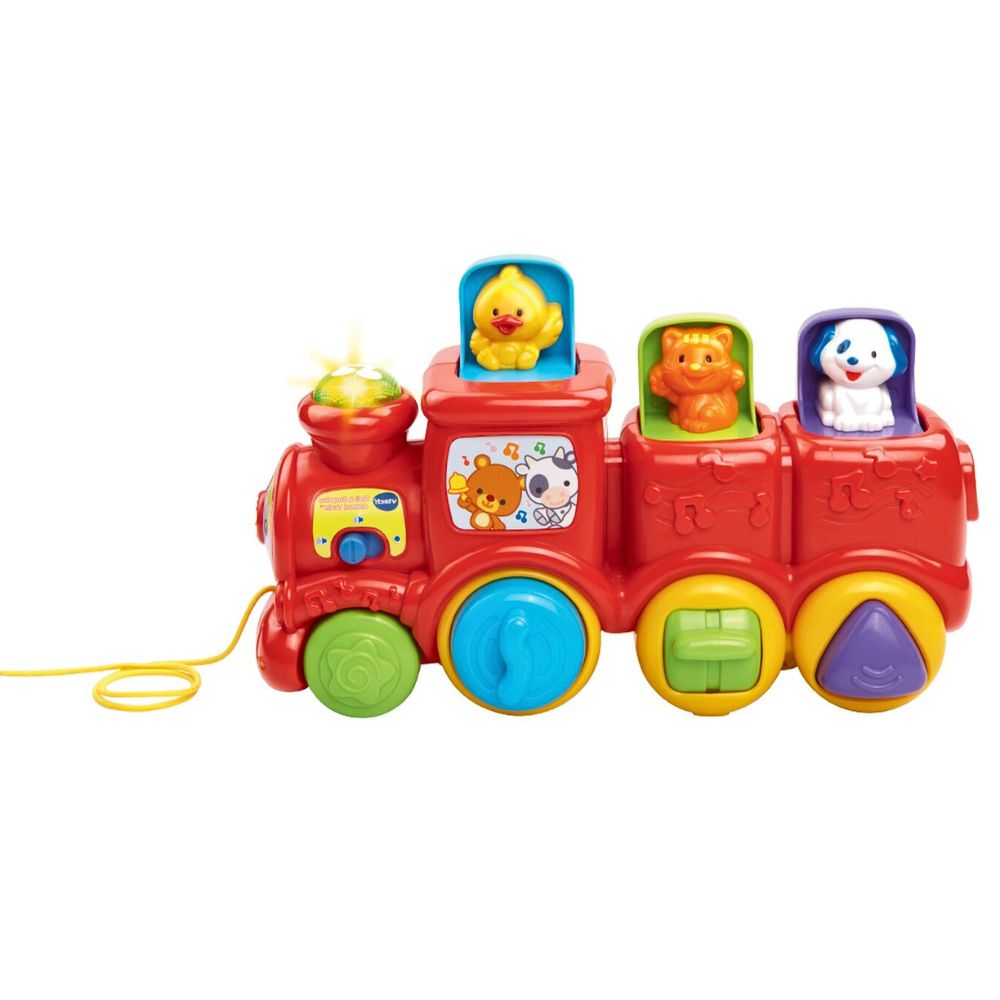 VTech Pop-Up Tog med Dyrevenner – Lærerik Leke med Lyd og Bevegelse – Fra 6 Måneder