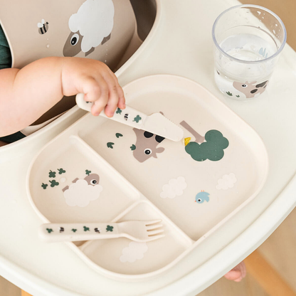 Foodie Kløvermotiv Bestikksett med Myke Kanter og Enkelt Grep