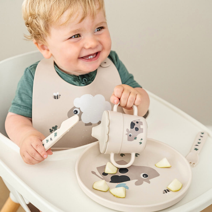 Foodie Kløvermotiv Bestikksett med Myke Kanter og Enkelt Grep