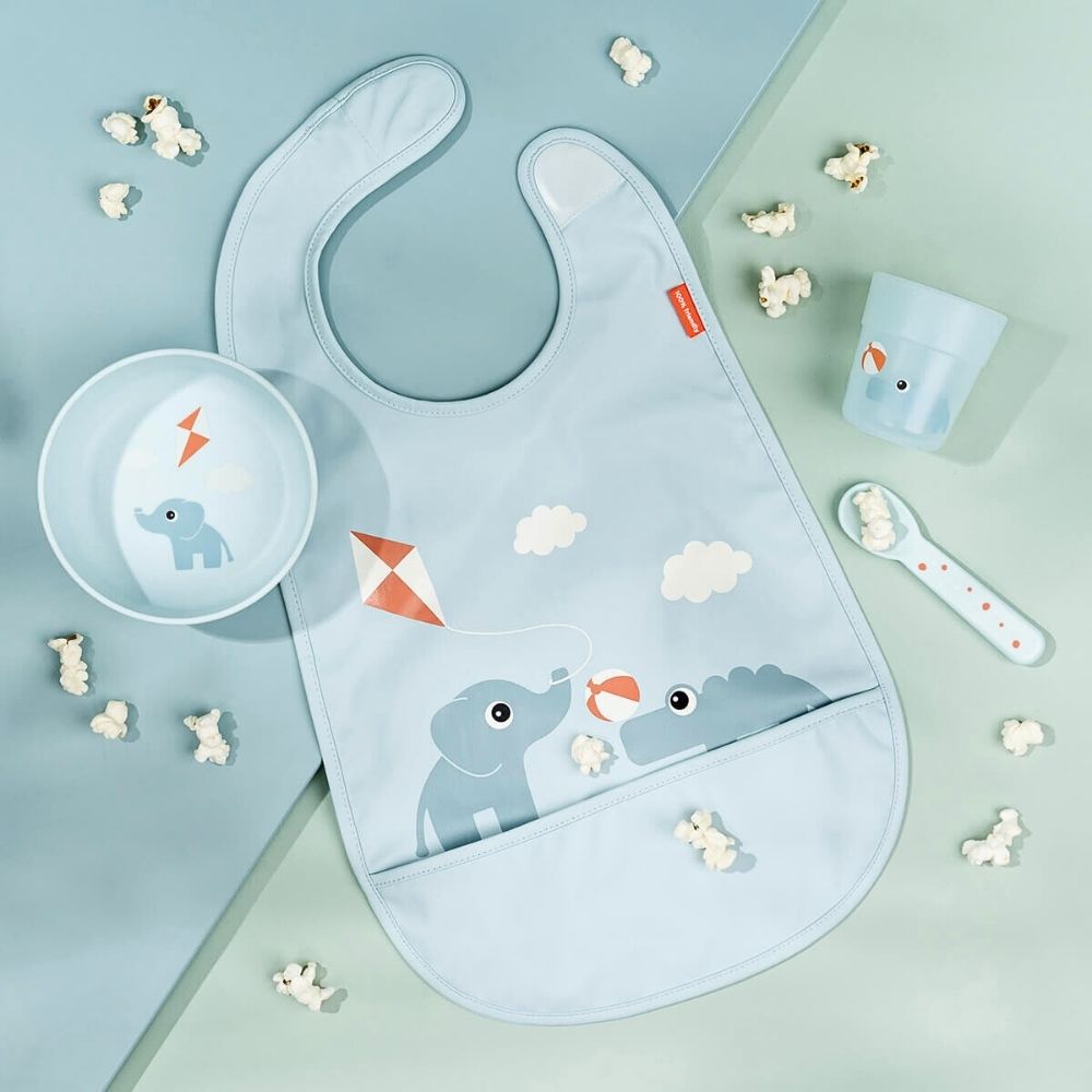 Done by Deer Blå Vanntett Smekke med Borrelås og Lomme - detaljbilde