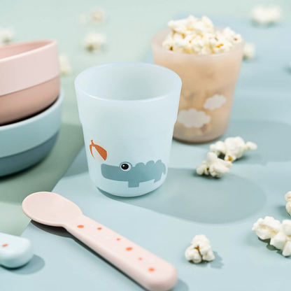 Foodie Første Blå Måltidssett med Sklisikker Skål, Kopp & Skje