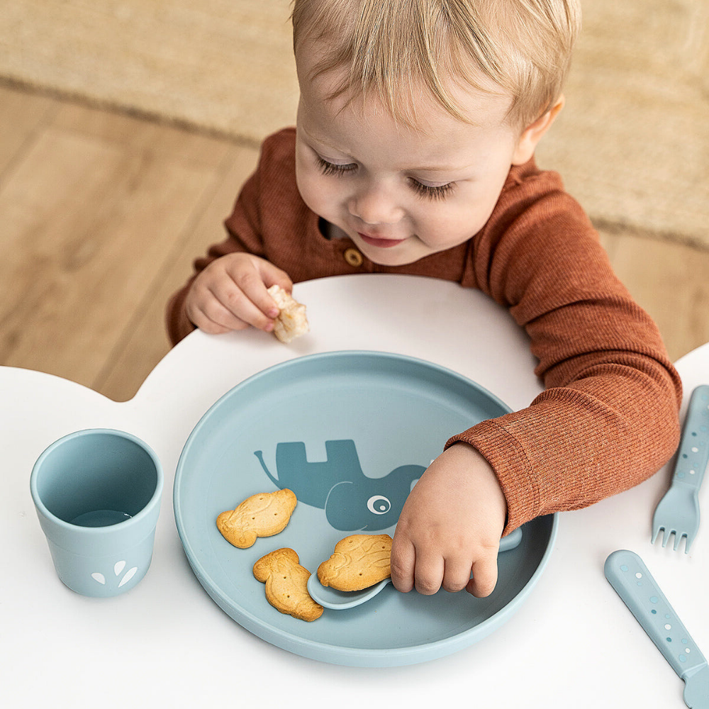 Foodie Blå Tallerken med Sklisikker Bunn