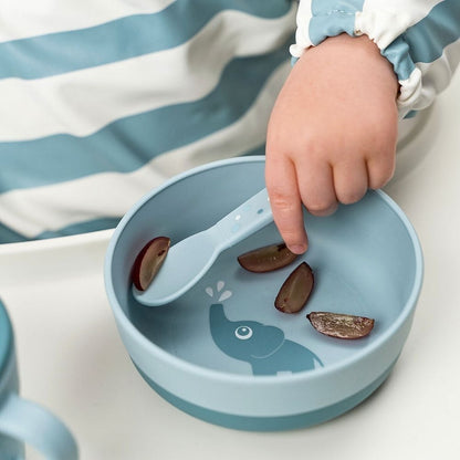 Done by Deer Foodie Powder Rosa Skål Med Sklisikker Bunn og Birdee Motiv - bilde 4