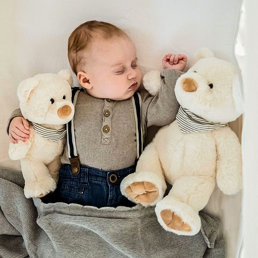 Teddykompaniet Malte Bamse Kremfarget (25cm) – Myk Kosevenn & Ecofriend – Fra 0 Måneder