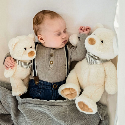 Teddykompaniet Malte Bamse Kremfarget (25cm) – Myk Kosevenn & Ecofriend – Fra 0 Måneder