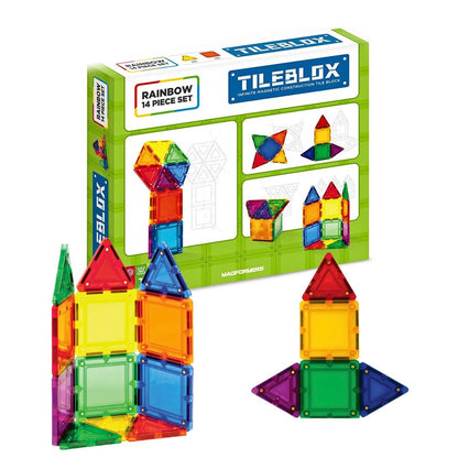 Tileblox Rainbow 14 Deler Magnetisk Byggesett - bilde 3