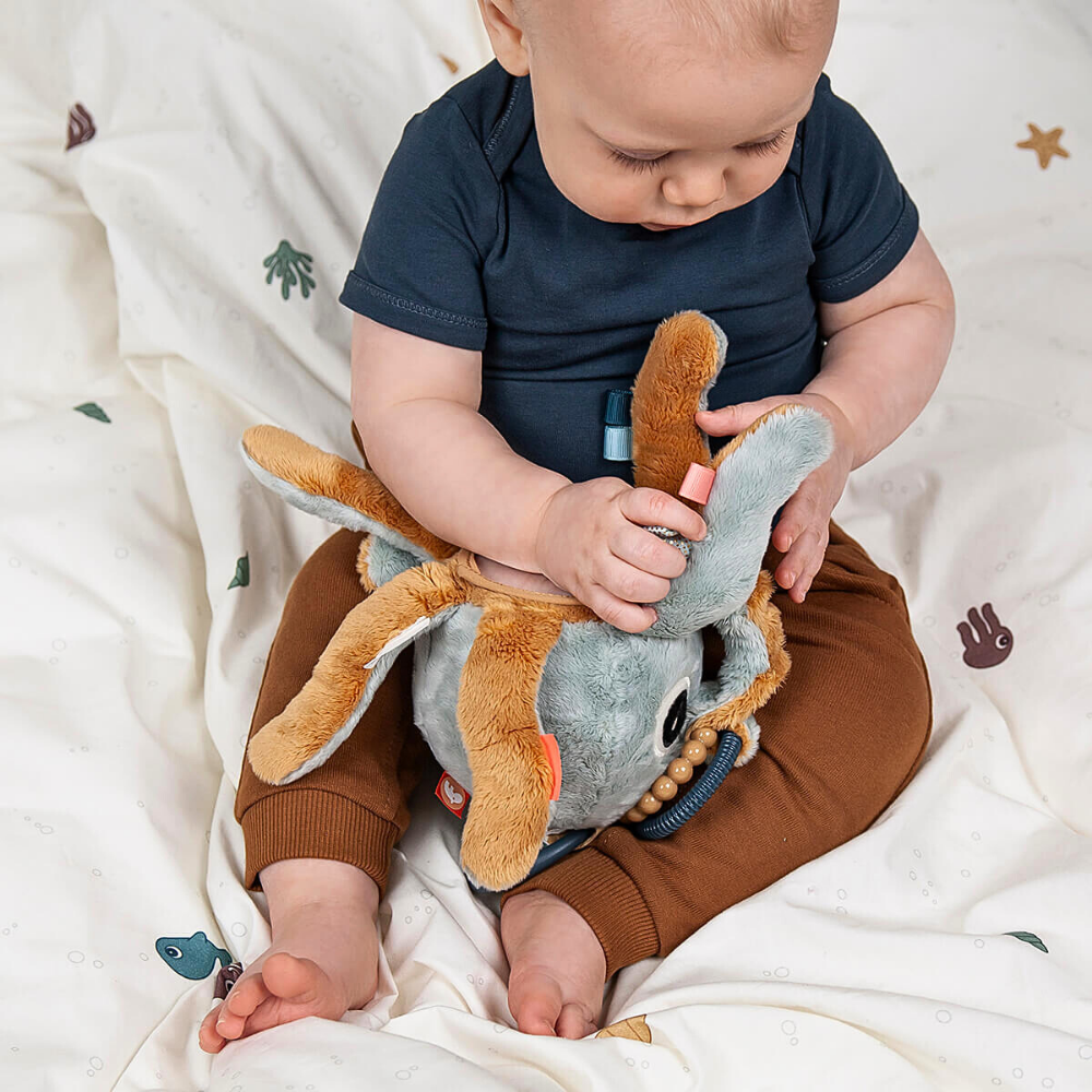 Aktivitetsleke Rosa Sensorisk Manet med Rangle og Speil