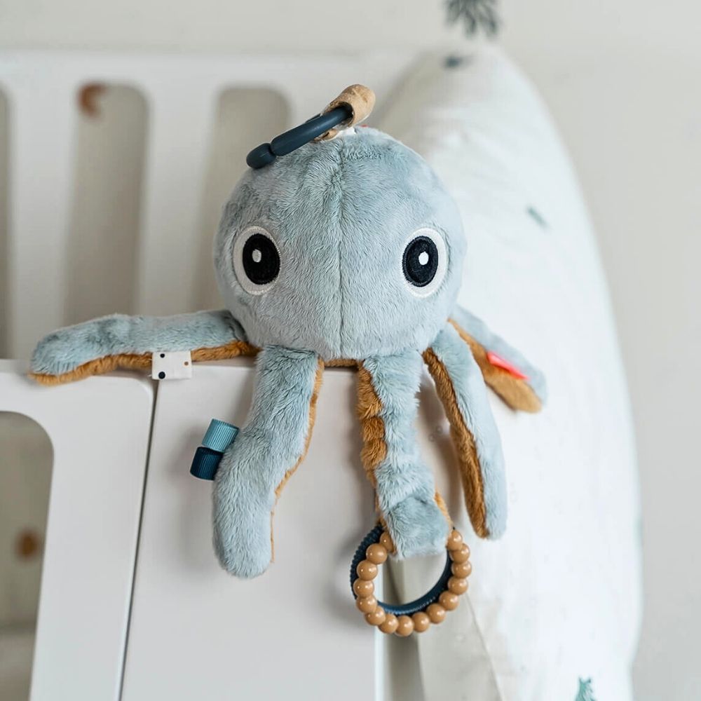 Done by Deer Aktivitetsleke Blå Sensorisk Manet med Rangle og Speil - detaljbilde