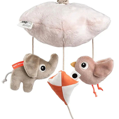 Musikkmobil i Powder Rosa med Over the Rainbow Melodi