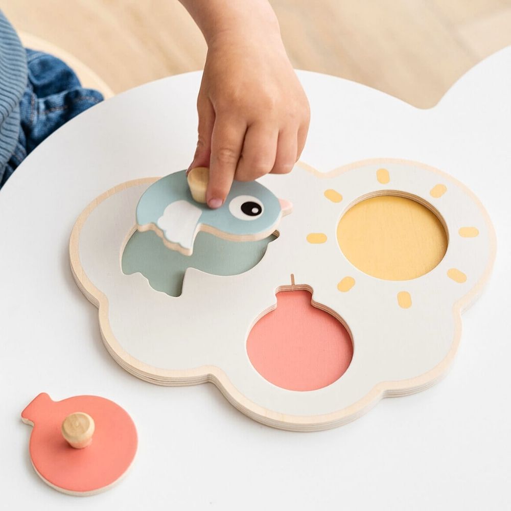 Første Knottepuslespill For Lek og Motorikk