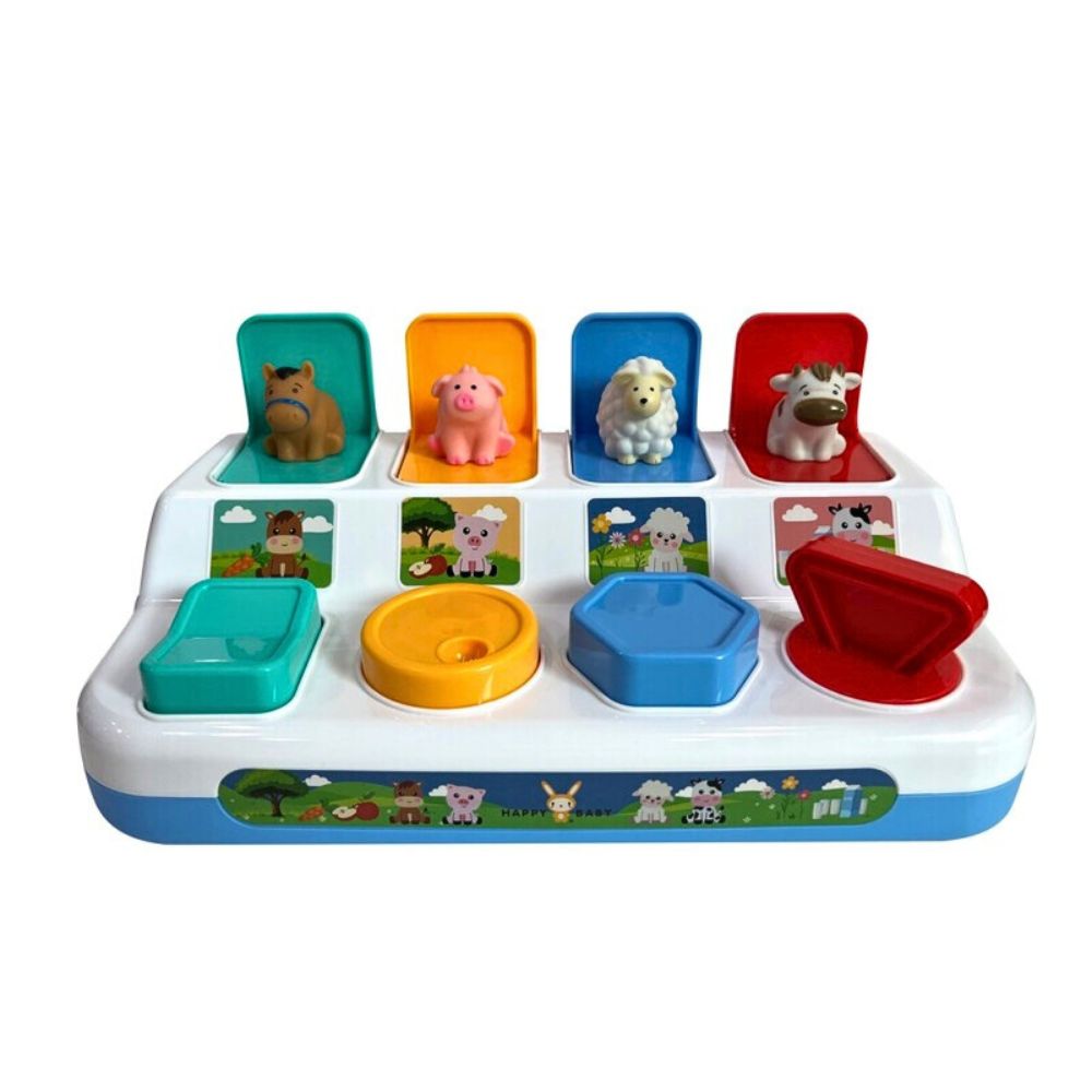 Happy Baby Interaktiv Pop Up Bondegårdsdyr med Lys og Lyd (Assortert) - bilde 3
