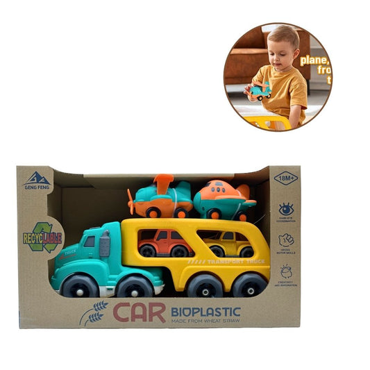 Bioplastic Transporter Lekesett med Fly og Biler (35cm)