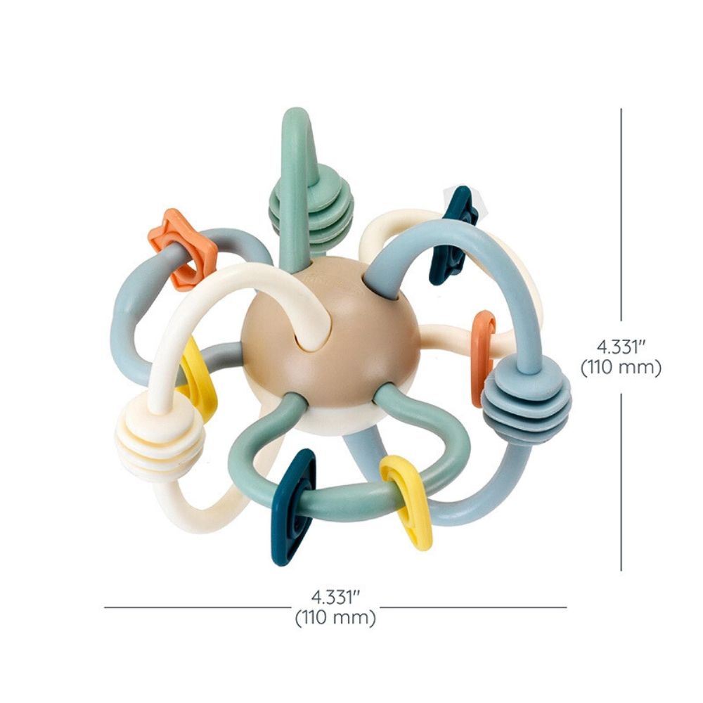 Infantino Myk Bøyelig Biteleke Ball i Pastellfarger - bilde 3