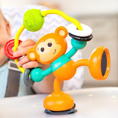 Infantino Stick and Spin Rangle Ape – Lekehjul med Sugekopp – Fra 6 Måneder