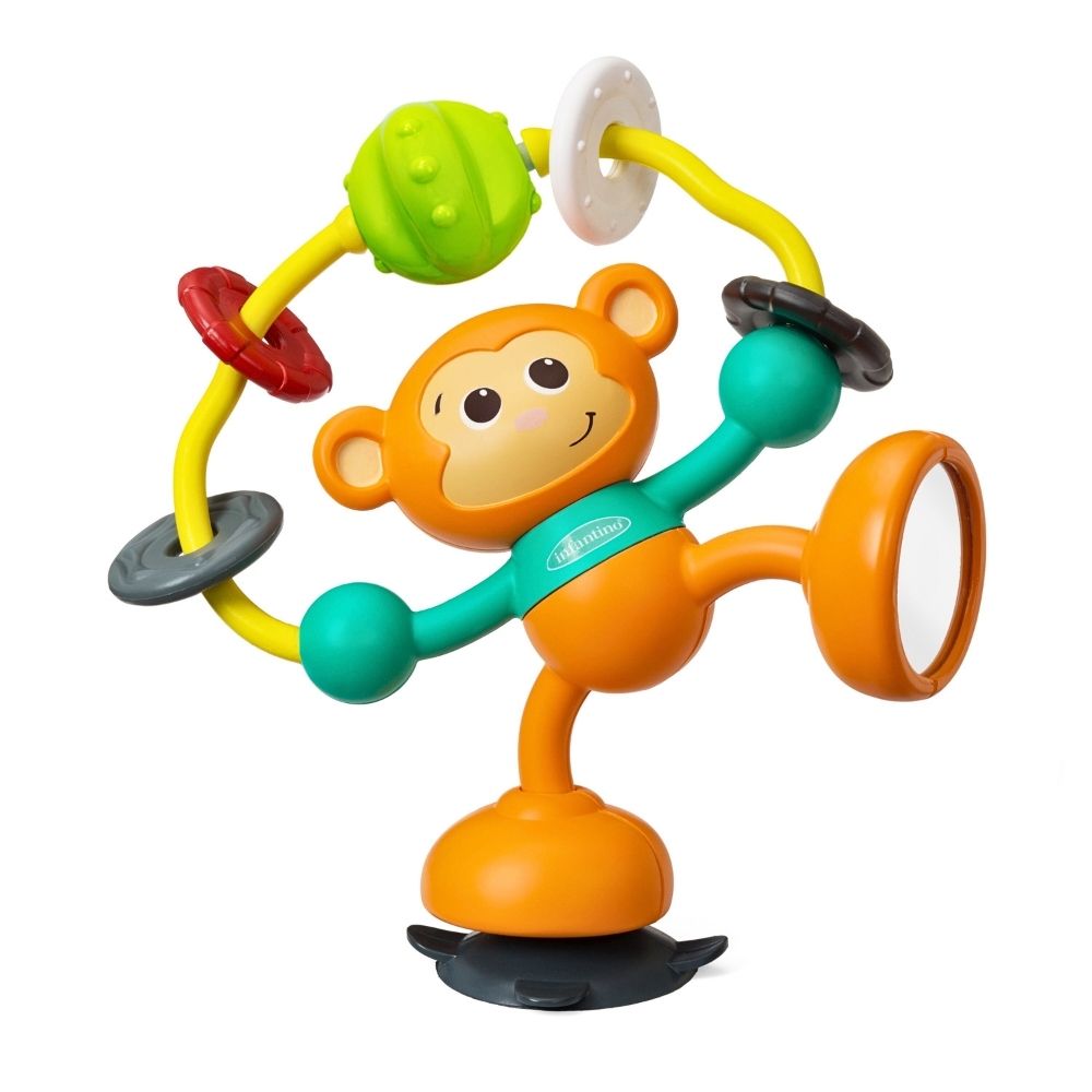 Infantino Stick and Spin Rangle Ape – Lekehjul med Sugekopp – Fra 6 Måneder