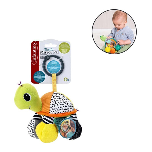 Infantino Sensorisk Skilpadde Rangle med Speil
