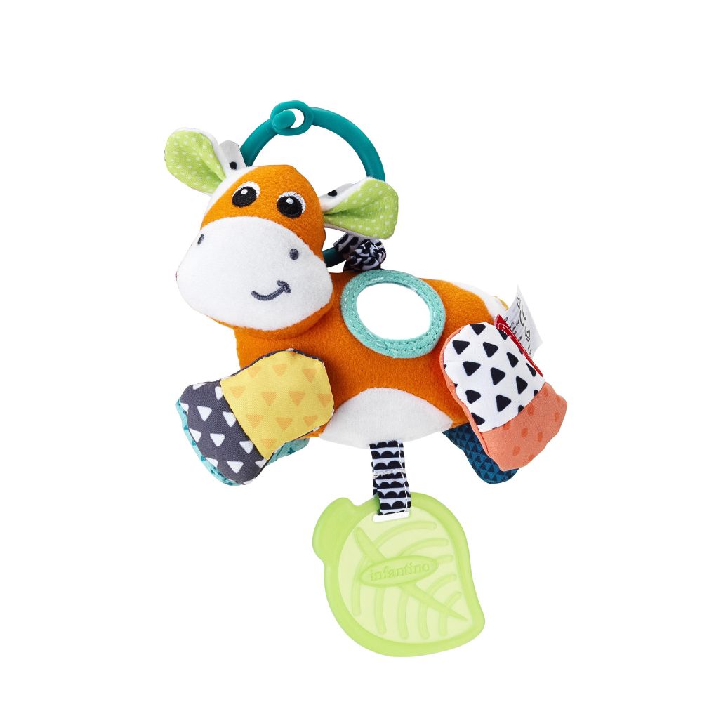 Infantino Interaktiv Vibrerende Ku Rangle med Biteleke - detaljbilde