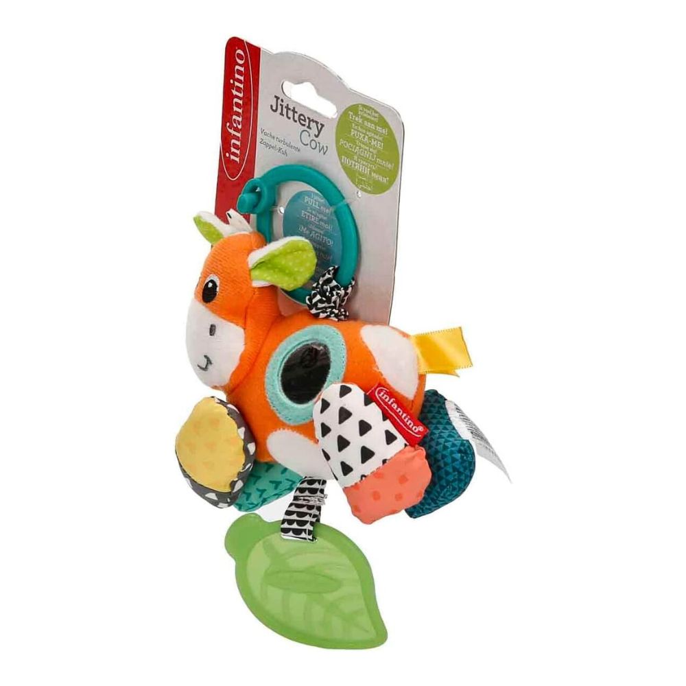 Infantino Interaktiv Vibrerende Ku Rangle med Biteleke - bilde 4