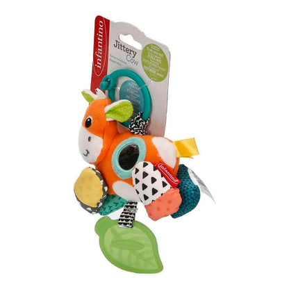 Infantino Interaktiv Vibrerende Ku Rangle med Biteleke - bilde 4