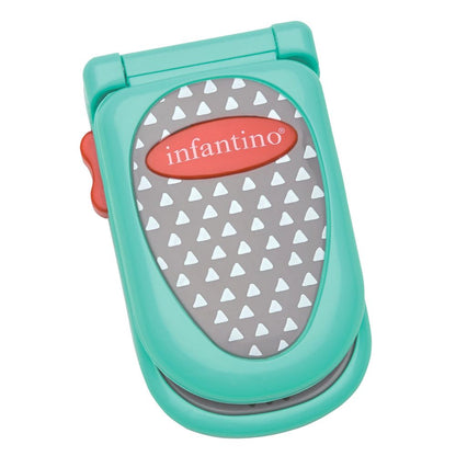 Infantino Flip and Peek Leketelefon – Grønn Telefon med Speil og Lyd – Fra 3 måneder