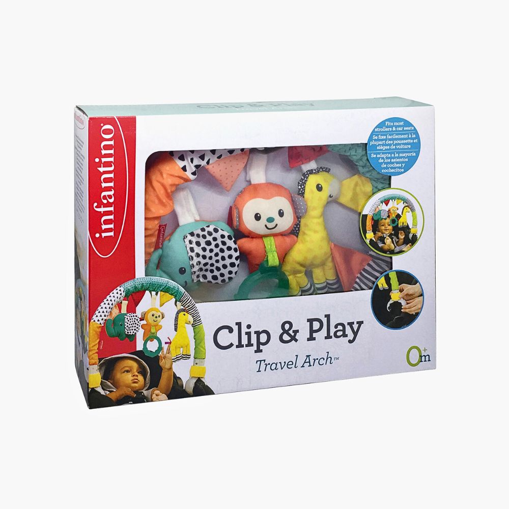 Infantino Clip & Play Vognrangle – Fleksibel Aktivitetsbue for Baby – Fra 0 Måneder