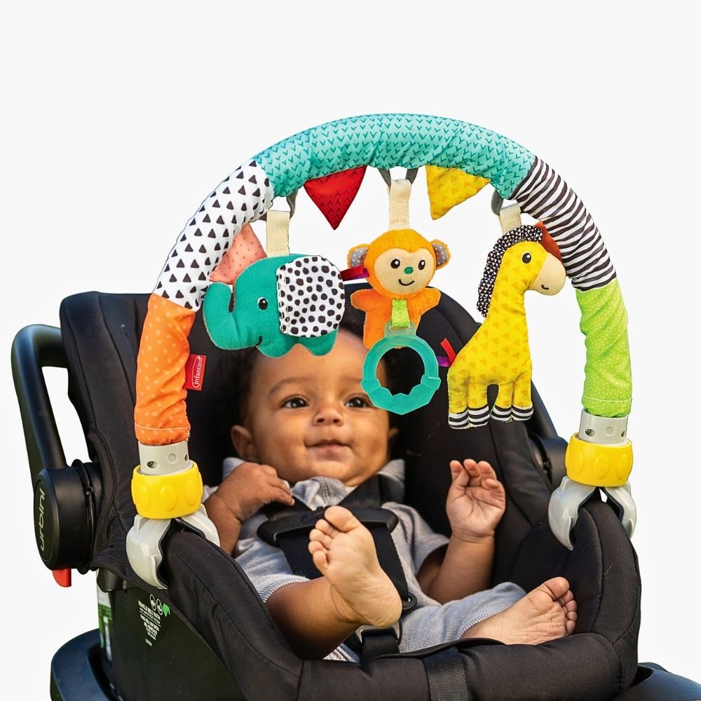Infantino Clip & Play Vognrangle – Fleksibel Aktivitetsbue for Baby – Fra 0 Måneder