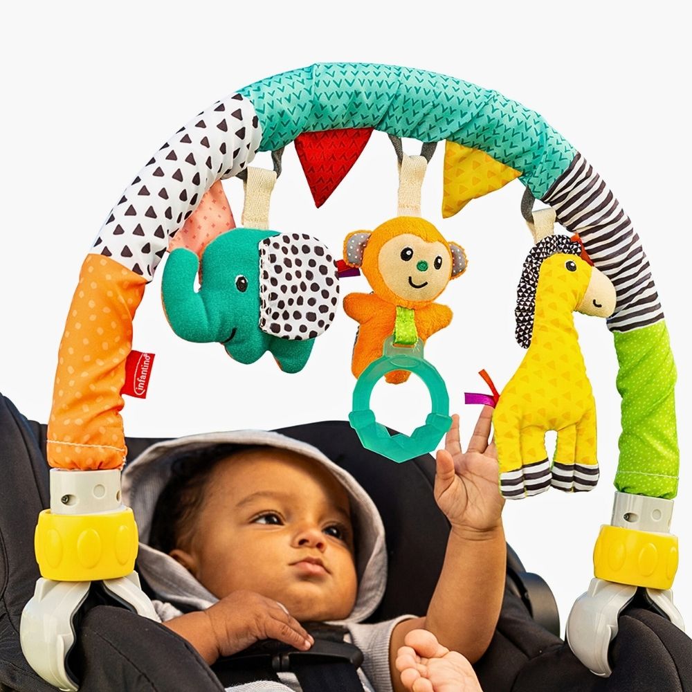 Infantino Clip & Play Vognrangle – Fleksibel Aktivitetsbue for Baby – Fra 0 Måneder