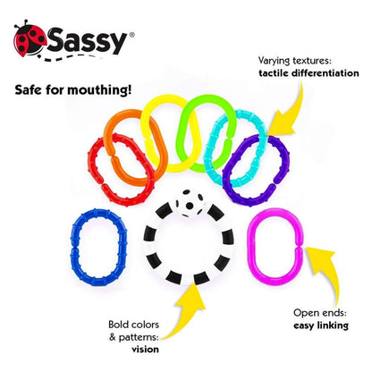Sassy Baby Ring O’ Links Aktivitetsringer med Tekstur - bilde 5
